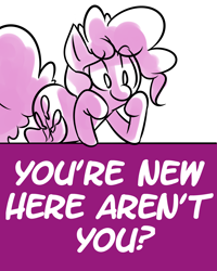 Size: 2400x3000 | Tagged: safe, artist:fauxsquared, pinkie pie, earth pony, pony, female, mare, pink coat, pink mane, poster, solo