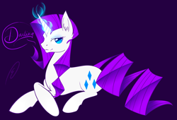 Size: 1024x698 | Tagged: safe, artist:swiftyuki, rarity, pony, unicorn, female, magic, mare, purple mane, solo, white coat