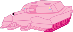 Size: 1703x748 | Tagged: safe, artist:totallynotabronyfim, pinkie pie, no pony, simple background, tank (vehicle)