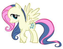 Size: 1644x1271 | Tagged: safe, artist:durpy, color edit, bon bon, fluttershy, sweetie drops, pegasus, pony, simple background, solo, transparent background, vector