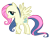 Size: 1644x1271 | Tagged: safe, artist:durpy, color edit, bon bon, fluttershy, sweetie drops, pegasus, pony, simple background, solo, transparent background, vector