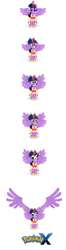 Size: 500x1881 | Tagged: safe, derpibooru import, twilight sparkle, twilight sparkle (alicorn), alicorn, pony, derp, evolution, evolution chart, female, mare, pokémon, twilight snapple