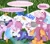 Size: 1280x1139 | Tagged: safe, artist:ajmstudios, berry punch, berryshine, cheerilee, rarity, scootaloo, sweetie belle, pony, unicorn, pun, station wagon