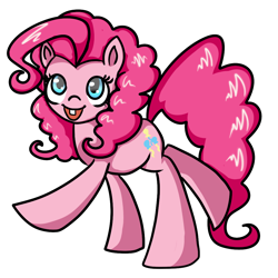 Size: 1000x1000 | Tagged: safe, artist:robynne, pinkie pie, earth pony, pony, female, mare, pink coat, pink mane, solo