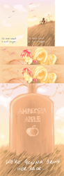 Size: 700x1901 | Tagged: safe, artist:kaoriogata, apple bloom, applejack, earth pony, pony, fullmetal alchemist, fullmetal applejack, implied pear butter, parody