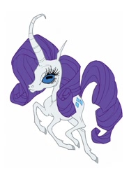 Size: 591x800 | Tagged: safe, artist:joiuu, rarity, pony, unicorn, female, horn, mare, solo, white coat