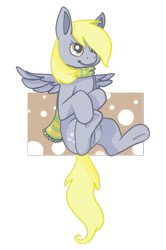 Size: 351x530 | Tagged: safe, artist:thunderclap12, derpy hooves, pegasus, pony, clothes, female, mare, scarf, solo