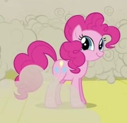 Size: 612x594 | Tagged: safe, pinkie pie, earth pony, pony, faic, female, mare, pink coat, pink mane, twiface, wrong neighborhood