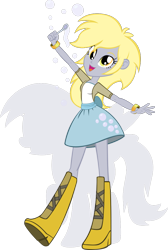 Size: 726x1079 | Tagged: safe, artist:rariedash, derpy hooves, equestria girls, bubble, bubble wand, equestria girls plus, simple background, smiling, solo, transparent background