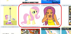 Size: 935x447 | Tagged: safe, fluttershy, exploitable meme, humanized, juxtaposition, juxtaposition win