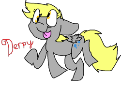 Size: 800x600 | Tagged: safe, artist:fuzzyrisu, derpy hooves, pegasus, pony, female, mare, solo, tongue out