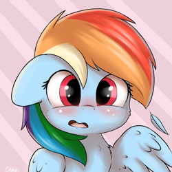 Size: 3000x3000 | Tagged: safe, artist:dbleki, artist:heavymetalbronyyeah, derpibooru import, rainbow dash, pegasus, pony, collaboration, abstract background, blushing, cute, dashabetes, female, floppy ears, hnnng, looking at you, mare, solo