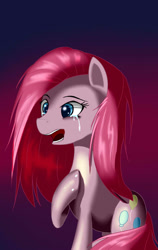 Size: 631x1000 | Tagged: safe, artist:camaine, pinkie pie, earth pony, pony, crying, pinkamena diane pie, solo