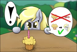 Size: 1756x1194 | Tagged: safe, artist:da-andi, derpy hooves, pegasus, pony, ants, female, mare, muffin, solo