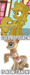 Size: 500x1231 | Tagged: safe, applejack, pony, apple family reunion, blind bag, irl, luster dust, photo, product placement, toy