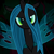 Size: 354x356 | Tagged: safe, queen chrysalis, changeling, changeling queen, female, horn, solo, tree