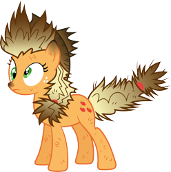 Size: 3000x3023 | Tagged: safe, artist:sulyo, applejack, earth pony, pony, derp, shocked, simple background, solo, transparent background, vector