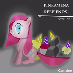 Size: 3000x3000 | Tagged: safe, artist:camaine, madame leflour, mr. turnip, pinkie pie, rocky, sir lintsalot, earth pony, pony, pinkamena diane pie