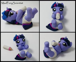 Size: 4384x3568 | Tagged: safe, artist:madponyscientist, derpibooru import, twilight sparkle, pony, baby, baby pony, babylight sparkle, bow, custom