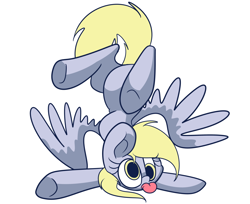 Size: 1168x954 | Tagged: safe, artist:extradan, derpy hooves, pegasus, pony, female, mare, solo, tongue out, underhoof