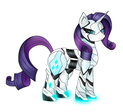 Size: 2564x2333 | Tagged: safe, artist:baroquedavid, rarity, pony, robot, robot pony, unicorn, cutie mark, female, hooves, horn, mare, raribot, simple background, solo, transparent background