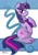 Size: 798x1155 | Tagged: safe, artist:serge-stiles, derpibooru import, twilight sparkle, unicorn twilight, pony, unicorn, book, female, looking at you, mare, smiling, solo