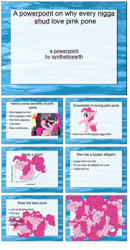 Size: 518x1000 | Tagged: safe, artist:syntheticearth, pinkie pie, earth pony, pony, best pony, powerpoint, vulgar