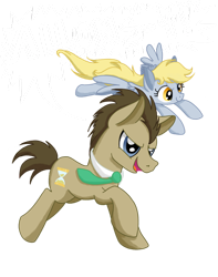 Size: 900x1140 | Tagged: safe, artist:random-gal, derpy hooves, doctor whooves, pegasus, pony, allons-y, doctor whooves and assistant, female, mare, necktie, simple background, transparent background, vector