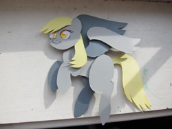 Size: 1024x768 | Tagged: safe, artist:shadestepwarrior, derpy hooves, pegasus, pony, blank flank, female, mare, papercraft, solo