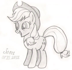 Size: 1717x1676 | Tagged: safe, artist:wmsonee, applejack, earth pony, pony, solo