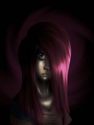 Size: 600x800 | Tagged: safe, artist:e-kate98, pinkie pie, dark, humanized, looking at you, pinkamena diane pie, solo