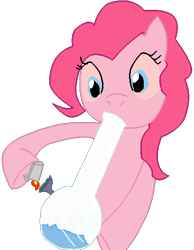 Size: 409x528 | Tagged: safe, pinkie pie, earth pony, pony, bong, drugs, junkie pie, marijuana, pinkie high