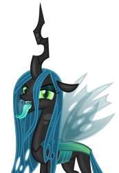 Size: 8450x12239 | Tagged: safe, artist:emu34b, queen chrysalis, changeling, changeling queen, .svg available, absurd resolution, breath, drool, female, mawshot, open mouth, sharp teeth, simple background, solo, teeth, tongue out, transparent background, vector