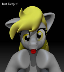 Size: 839x952 | Tagged: safe, artist:harikon, derpy hooves, pegasus, pony, 3d, female, mare, render, solo, tongue out