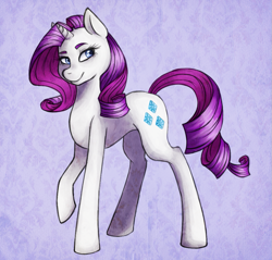 Size: 915x873 | Tagged: safe, artist:nekoxrose, rarity, pony, unicorn, female, horn, mare, solo, white coat