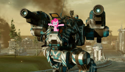 Size: 1590x915 | Tagged: safe, pinkie pie, earth pony, pony, battletech, catapult (battletech), catapult k2, mech, mechwarrior, mechwarrior online, pilot