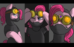 Size: 1008x648 | Tagged: safe, artist:smileyboxaloo, pinkie pie, earth pony, pony, female, mare, pink coat, pink mane, pinkie spy, spy