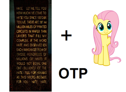 Size: 566x413 | Tagged: safe, fluttershy, pegasus, pony, allied mastercomputer, crack shipping, crossover shipping, exploitable meme, female, i have no mouth and i must scream, male, otp, shipping, straight, this will end in tears and/or death