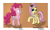 Size: 2121x1276 | Tagged: safe, artist:anevilzebra, fluttershy, pinkie pie, earth pony, pegasus, pony, spider, arachnophobia, black widow, freaked out, this will end in tears