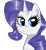 Size: 1100x1200 | Tagged: safe, artist:princesscadenza, rarity, pony, unicorn, female, mare, purple mane, smiling, solo, white coat