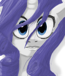 Size: 600x700 | Tagged: safe, artist:kwaken, rarity, pony, unicorn, bust, portrait, solo