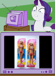 Size: 563x771 | Tagged: safe, rarity, pony, unicorn, barbie doll, exploitable meme, meme, obligatory pony, tv meme