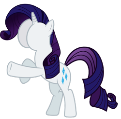 Size: 936x915 | Tagged: safe, artist:php50, rarity, pony, unicorn, bipedal, buttface, female, hoofbump, plot, rariplot, rearing, simple background, solo, transparent background, underhoof, vector, wat, what has magic done, what has science done