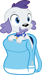 Size: 2500x4461 | Tagged: safe, artist:omega-style, color edit, rarity, spike, dog, equestria girls, backpack, palette swap, recolor, solo, species swap, spike the dog