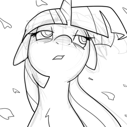 Size: 500x500 | Tagged: safe, artist:reiduran, derpibooru import, twilight sparkle, sketch, windswept mane