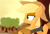 Size: 1983x1340 | Tagged: safe, artist:tixolseyerk, applejack, earth pony, pony, blonde mane, female, guitar, mare, orange coat, solo