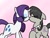 Size: 452x339 | Tagged: safe, artist:invaderzina, octavia melody, rarity, earth pony, pony, unicorn, female, kissing, lesbian, raritavia