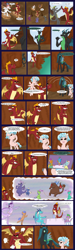 Size: 1341x4470 | Tagged: safe, artist:chedx, baff, cozy glow, fizzle, fume, gallus, garble, ocellus, princess ember, prominence, queen chrysalis, smolder, spear (dragon), vex, changedling, changeling, changeling queen, dragon, griffon, pegasus, pony, 2019, bad guys, clothes, clump, comic, cute, dragoness, dream, female, filly, imagination, implied grogar, male, photo, promibetes, tea party, tutu