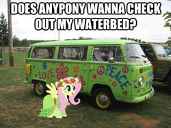 Size: 625x468 | Tagged: safe, fluttershy, car, flutterhigh, hippie, hippie van, hippieshy, image macro, irl, microbus, photo, ponies in real life, van, volkswagen, volkswagen transporter, volkswagen type 2