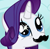 Size: 309x305 | Tagged: safe, edit, rarity, pony, unicorn, female, mare, moustache, purple mane, solo, white coat